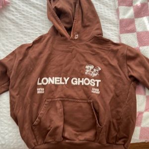 LONELY GHOST BROWN CONNECT HOODIE SIZE XL